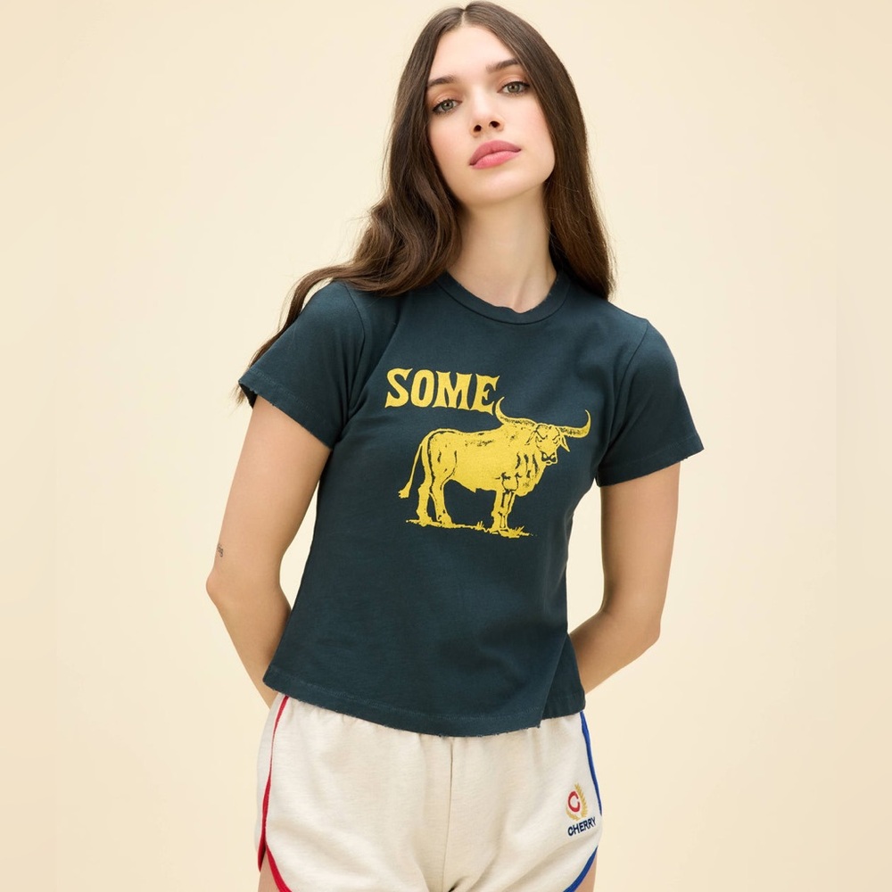 Daydreamer navy Graphic Crop Tee Short Sleeve